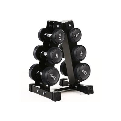 China Weight Gym Equipment Fitness Dumbbells Set 2021 Promotional Weightlifting Muscle Training Factory Supplied High Quality Rubber Dumbbell Hex Dumbbell Set for sale