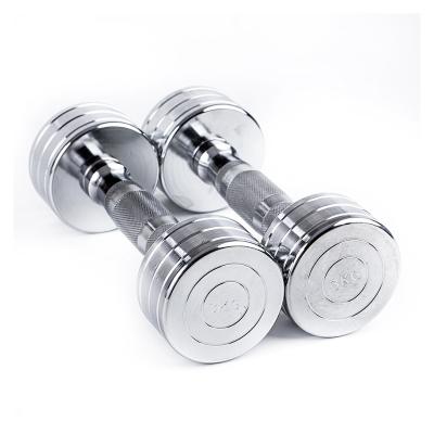 China 2021 Hot Sale Comfortable Cheap Dumbbell Chrome Electroplating Dumbbell Set Dumbbell Wholesale Gym For Gym Center for sale