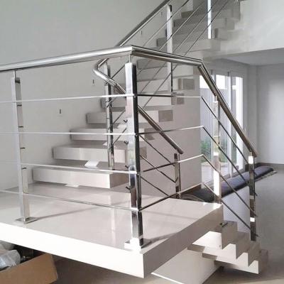 China Durable 304 316 Brush Finish Stair Handrail Stainless Steel Stair Railing for sale