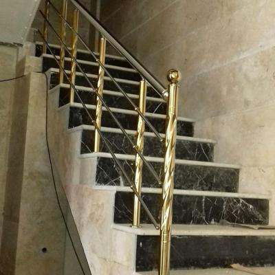 China Durable Custom Tubular Steel Handrail Stairs Handrail Stair Railing For Indoor for sale