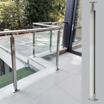 China Durable Glass Stairs Fencing Design 304 Stainless Steel 316 Railings Luxury Post Stair Railing Wall Mounted for sale