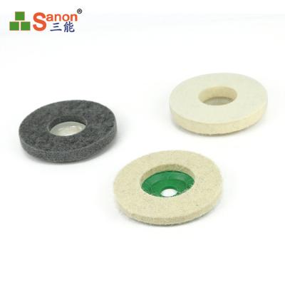 China Durable Stainless Steel Ceramic Alumina Wool Polishing Felt Fin Disc Wheels for sale