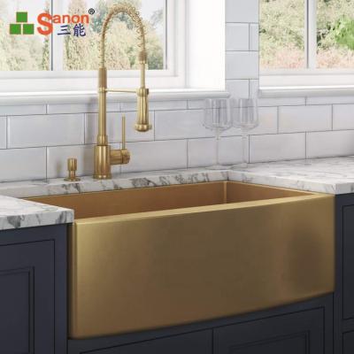 China Commercial Luxury Bathroom SS Undermount Gold Farmhouse Faucet Without Sus 201 Single Bowl Cabinet Stainless Steel Wash Sink 304 316 for sale