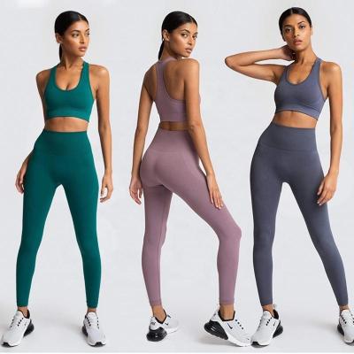 China Wholesale QUICK DRY Seamless Active Wear Gym Seamless Set Yoga Activewear Set Workout Apparel Women's Seamless Sportswear for sale