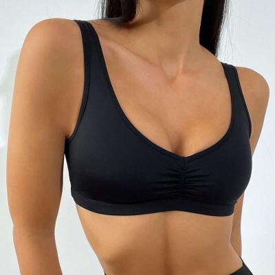 China Custom Compression QUICK DRY Comfortable Breathable V-Neck Women Soft Sports Bra crack! crack! for sale