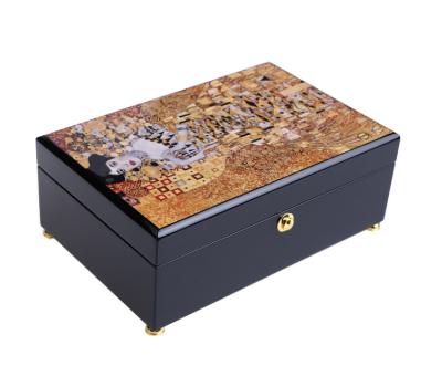 China Recycled Materials Factory Custom Wooden Jewelry Packaging Box With Classic Painting for sale