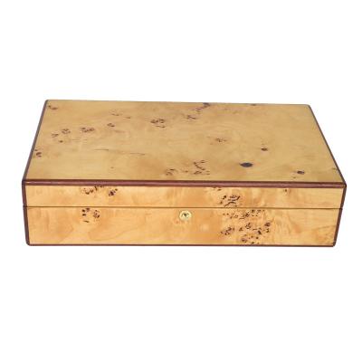 China Hot Sale Watch Box Maple Wood Knot with 14 Pillows for Watch Storage for sale