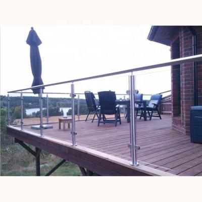 China Contemporary stainless steel balustrade column tempered glass glass balustrade for outdoor balcony for sale