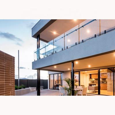 China Contemporary Frameless Glass Balcony Fencing Exterior 316 Stainless Steel Glass Balustrade for sale