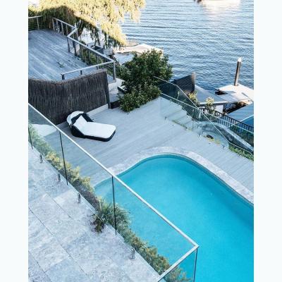 China New Design Contemporary Modern Frameless Glass Pool Fence Removable Pool Railings and Balustrades for sale