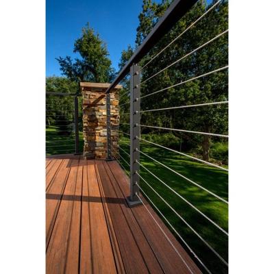 China Durable Eco-friendly Deck Wire Railing Cost Stainless Steel Cable Railing Handrail Cheap Tension Post for sale