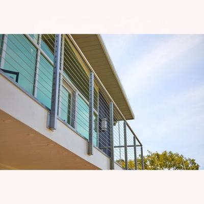 China Durable Eco - Friendly Mesense Balcony Railing Designs Side Mounted Cable Railing For Balcony / Deck for sale