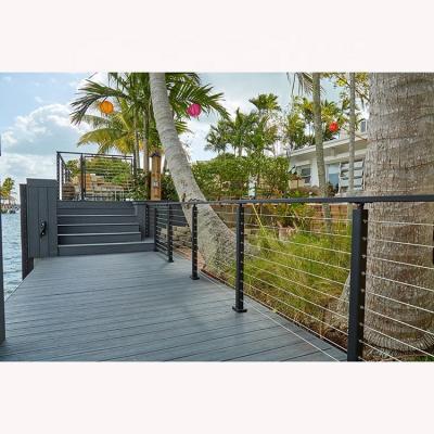 China Durable Eco-friendly Outdoor SS304/316 Custom Decking Railings Handrails Stair Handrails Wire Railing for sale