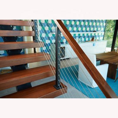 China Durable Eco - Friendly American Standard Cable Railing For Interior Staircase / Staircase Wire Rope Handrail for sale