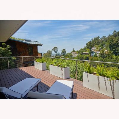 China Durable Eco-friendly Deck Wire Railing Cost Stainless Steel Cable Railing Handrail Cheap Tension Post for sale