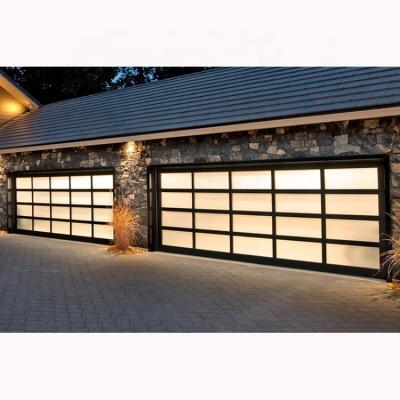 China Modern Garage Door Electric Motor Aluminum Glass Door for sale