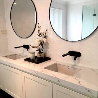 China Modern Bathroom Vanity With Semi Sink Basin Wall Mounted Half Bathroom Cupboard for sale