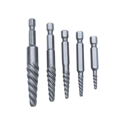 China Remove Damaged Screw And Broken Bolt Hot Sale Damaged Broken Remover And 5Pcs HSS Screw Extractor Set For Stud Screw Bolt Extractor for sale