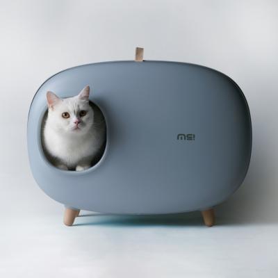 China Viable Make Sure Factory Direct Sales Extra Large Cat Litter Box Covered Kitty Bin Furniture Cat Litter Boxes for sale