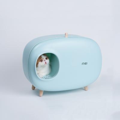 China Amazon Factory Outlet Cat Litter Box Sustainable Hot Selling Smart Pet Cat Litter Box Cat Litter Box for sale