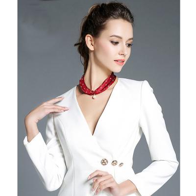 China Fashion Square Jewelry 100% Silk Women's Fashion Office Square Tie Scarf Small for sale