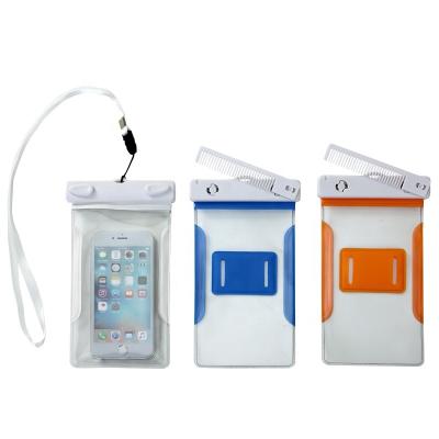 China Fanshion Promotion PVC Waterproof Bag Outer Mobile Phone Pocket for sale