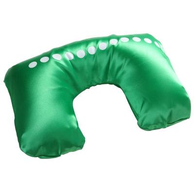 China Custom Logo Inflatable Neck Pillow With Washable Blanket for sale