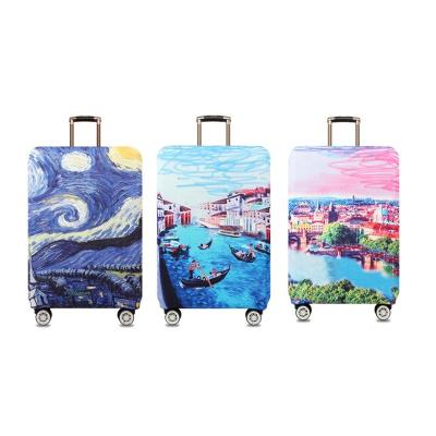 China Fasion Fashion High Quality Printing Hot Sales Spandex Suitcase Luggage Cover Luggage Cover Protector for sale