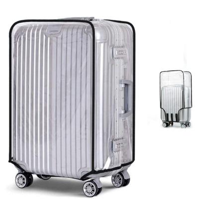 China Travel Use Luggage Protector Suitcase Cover PVC Bag Dust Proof Travel Suitcase Transparent PVC Luggage Cover for sale