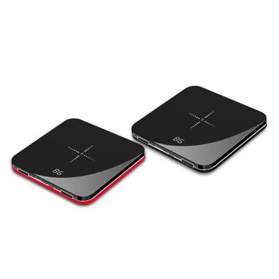 China Mini Ultrathin Fast Type Outdoor Traveling Wireless Charger Power Charging Bank 8000 Mah Credit Card Size for sale