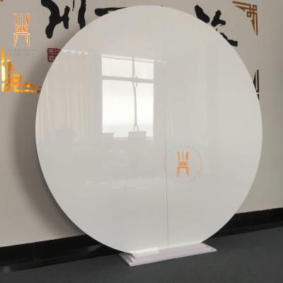 China To Wedding High Quality Round Donut Wedding Circle Acrylic White Wall Backdrop for sale