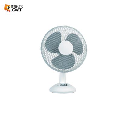 China 12 Inch Air Cooling Plastic Desktop Plastic Oscillating Fan / Table Fan for Office and Home White CE for sale