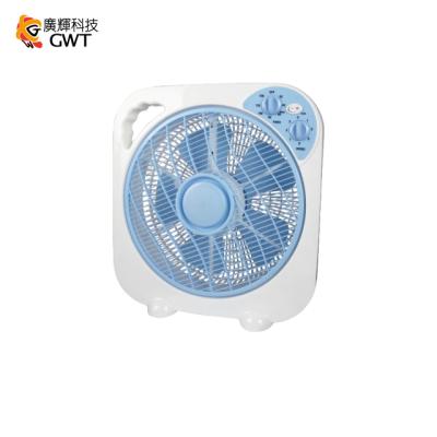 China Double Color Plastic 12 Inch Box Fan Plastic Cooling Timer For Home Ventilador CE for sale