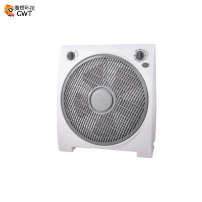 China New Plastic White 12 Inch Air Cooling Box Fan 3 Speeds 2 Hour Timer For Office Home CE for sale