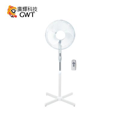 China 16 Inch Pedestal Plastic Cooling Fan Ventilador Remote Control White CE / Stand Fan for sale