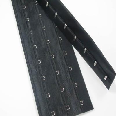 China polyamide microfiber surface nickel free fabric + brushed fabric 3P-14B 70MM corset hook and eye band for sale