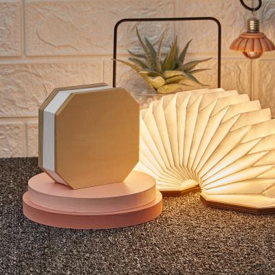 China Factory direct sale modern creative gift bedside table folding book night light led creative 3D light for sale