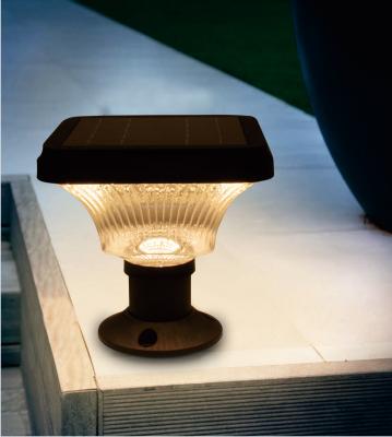 China Wholesale Modern Design Ip54 Waterproof Outdoor 5w Garden Solar Pillar Lamp for sale