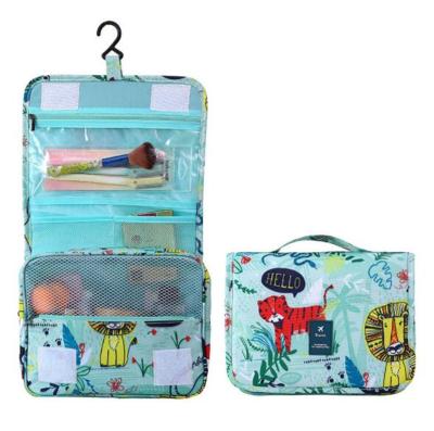 China Lovely Fashion Tiger Design Cosmetics Makeup Container Toiletry Bag Hanging Travel Cosmetic Bag Organizer for sale