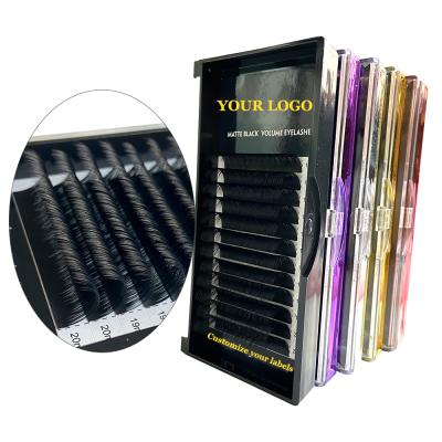 China Natural Tray Soft Wholesale Individual Private Label Siberian Mink Lashes Eyelash Extensions for sale