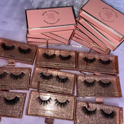 China Custom private label long mink eyelash packaging box fluffy sellers natural 25mm real false eyelashes wholesale packaging for sale