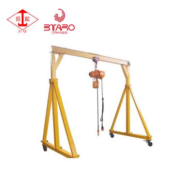 China Gantry Crane One Height Adjustable 500 Kgs Foldable 1 Frame 2 3 Small Mini 5 Ton Mobile Portable Gantry Crane With 4 Wheels For Workshop for sale