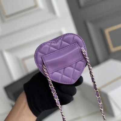 China Wholesale Fashion Popular Style Luxury Handbags For Women Heart Shape Handbag For Lady Classic Heart Shoulder Bag For Girl for sale