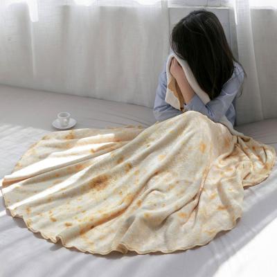 China 2021 hot sale anti-pilling digital printing toddler Prosciutto pizza blanket fleece fabric for bed couch for sale