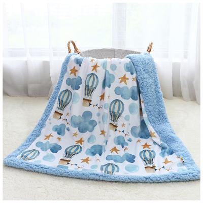 China Hot Sale 2Layers Cooling Paw Boutique Sherpa Blanket For Fleece Flannel Pet Gift Throw Blanket for sale