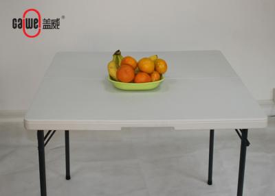 China 4.5cm Thickness Top White Folding Table , Outdoor Fold Up Table Easy To Carrier for sale