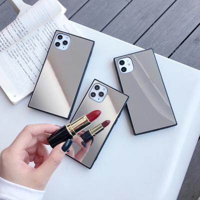 China Cute Anti-drop Girls Women TPU Shockproof PC Phone Cover for iPhone 11 pro 8 plus X XS Max, for iPhone 12 mirror make up phone case for sale