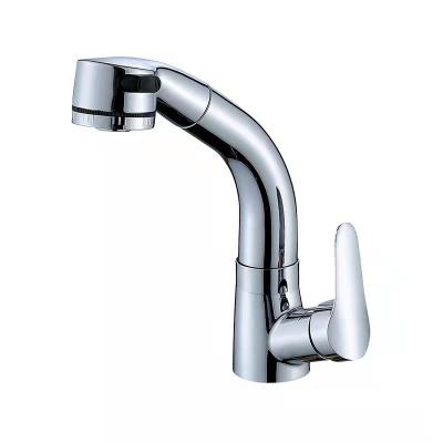 China Hot Selling Modern 360 Degree Pull Out Water Saving Sink Faucet Sink Faucet Bathroom Kitchen Hot Cold Water Faucet for sale