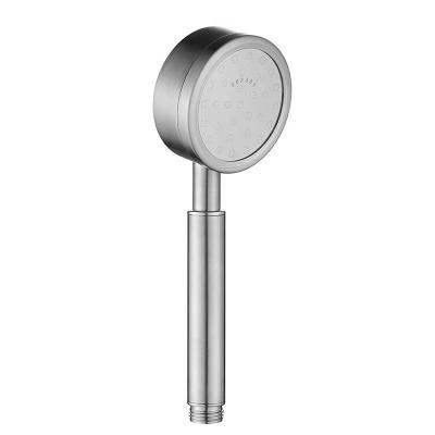 China With Slide Bar SUS 304 Stainless Steel Spray Nozzle Pressurization Round Shower Head Hand Held Showers For Bathrooms for sale