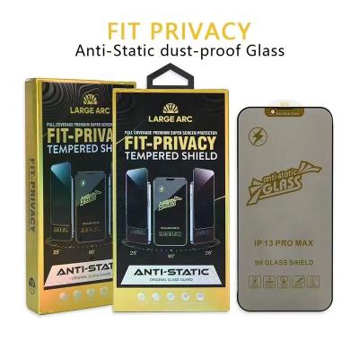 China High Quality Mobile Phone Pattern Privacy Tempered Glass Screen Anti Static Protector Is Used For Iphone Shockproof 13 Series Factory Wholesale for sale